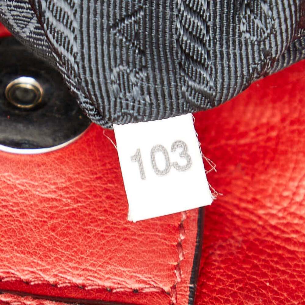 PRADA Red Leather Shoulder Bag - Picture 10 of 10